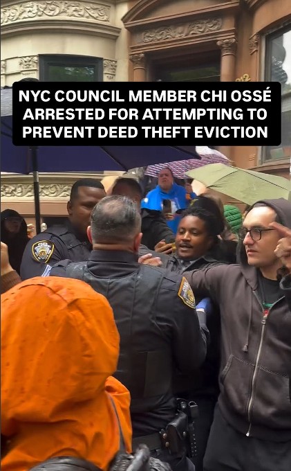 Chi Oss&eacute; arrest over an eviction protest