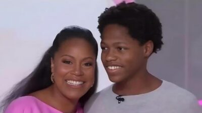 Sheinelle Jones with her son on 'Today with Jenna & Sheinelle' (YouTube screenshot)