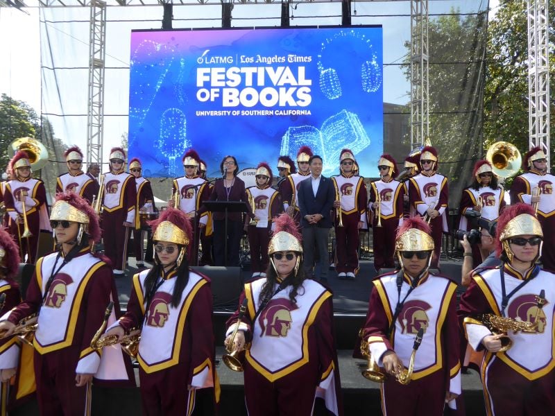 Terry Tang and USC Marching Band: Photo Credit, Ricky Richardson