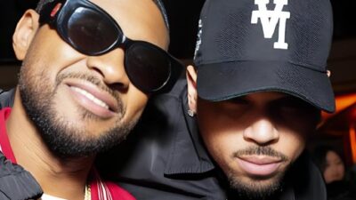 Usher and Chris Brown - Getty
