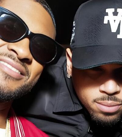 Usher and Chris Brown - Getty