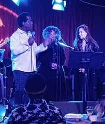 Aaron Akins and his band at the Catalina Jazz Club.