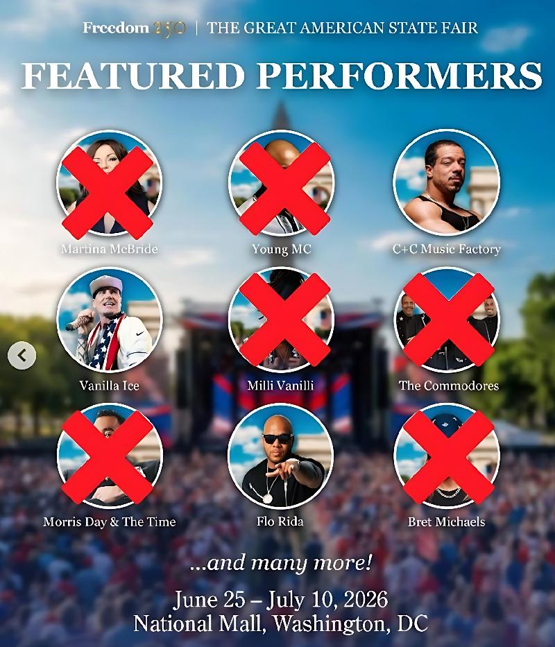 Artists Say They Were Misled as Trump’s Freedom 250 Concert Lineup Unravels