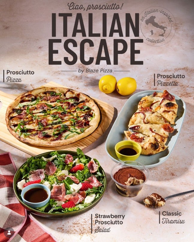 Blaze Pizza Launches New Prosciutto Italian Escape Menu