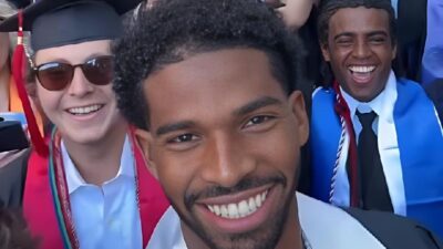 Shedeur Sanders at college graduation ceremony - screenshot