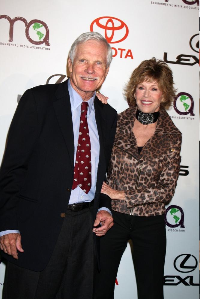 Ted Turner and Jane Fonda - via Depositphotos