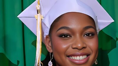 A'Shari Hobbs at commencement-graduation - photo via John Jay