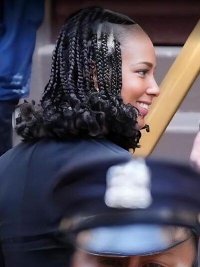 Alicia Keys (at Clive Davis funeral) - screenshot