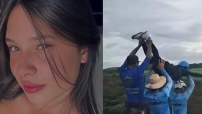 Brazalian rope jumer (Maria Eduarda Rodrigues de Freitas) falls to her death - screenshot