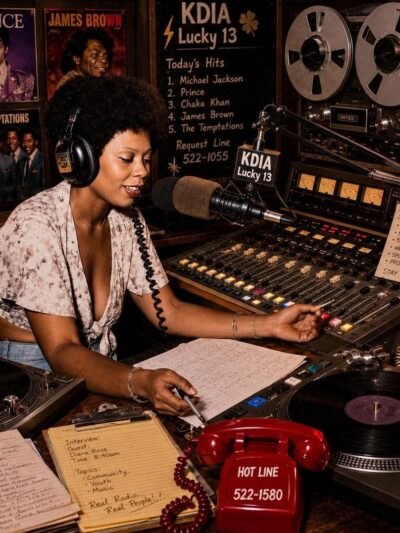 Diane Blackmon on air at KDIA