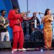 Flautist Elena Pinderhughes with special guest trumpeter Christian Scott aTunde Adjuah (Photo: Timothy Norris &ndash; L.A. Phil)