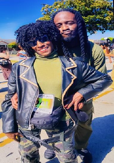 Juneteenth Soul Train - Singer, Efrem 'LoveLogiq' Bryant was on site, too, celebrating with all the veteran dancers and his mom
