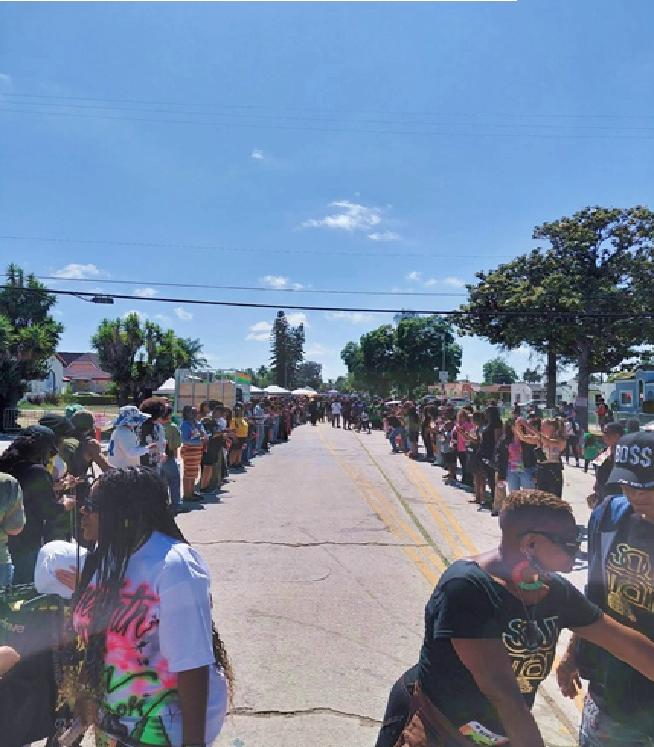 Juneteenth Soul Train - All lined up and ready to go! Thelma Davis (right)&mdash;a 70&rsquo;s Soul Train veteran was making sure everything was in order