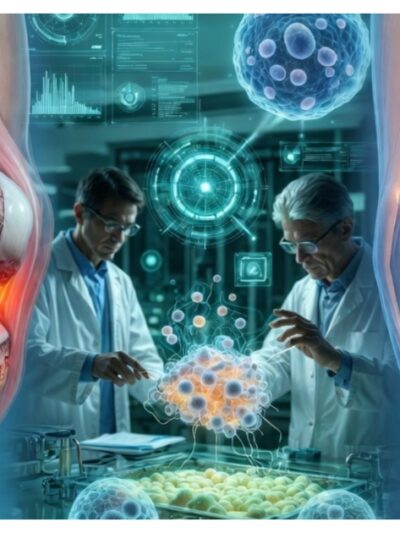 image illustrates a groundbreaking scientific achievement in cartilage regeneration and arthritis reversal