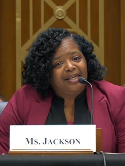 Moranda Jackson testifying at a congressional hearing on the benefits and impact of GEO Charter Schools