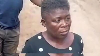 Nigerian akara seller who put poop in the food - via screenshot
