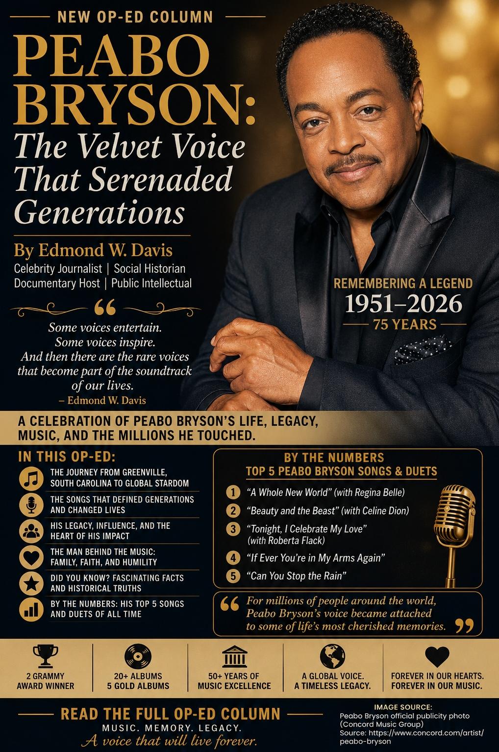 PEABO BRYSON: The Velvet Voice That Serenaded Generations