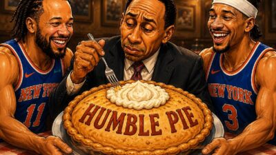 Stephen A Smith eats humble pie served by Jalen Brunson and Josh Hart