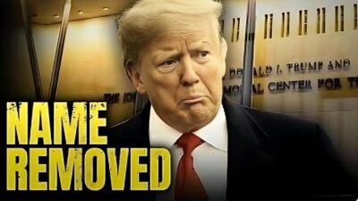 Trump's Name Removed from Kenmnedy Center - YouTube screenshot
