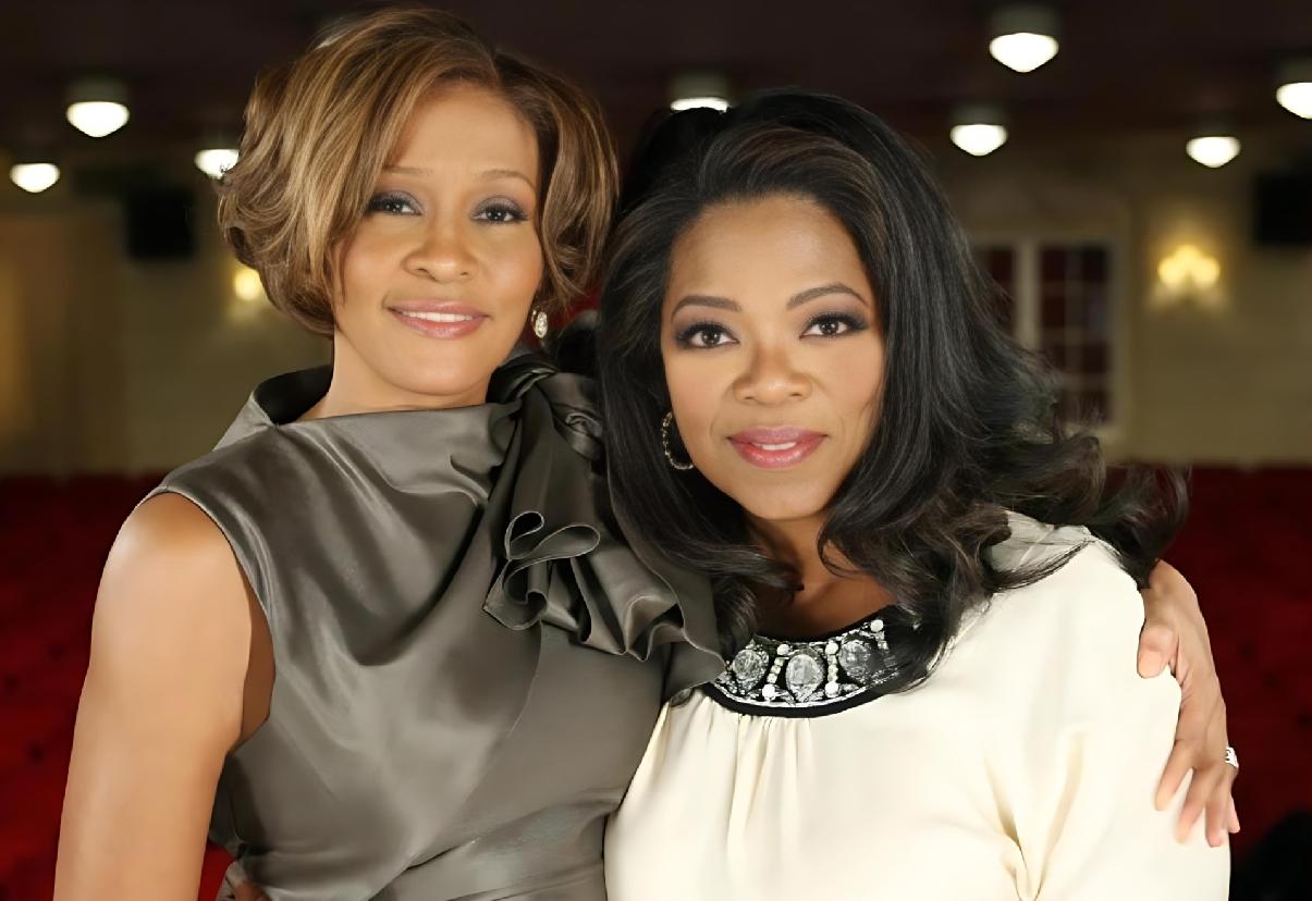 Whitney Houston and Oprah Winfrey