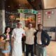 Anthony Head (far right), chef and friends at Pizza Bar on 38th (Instagram)