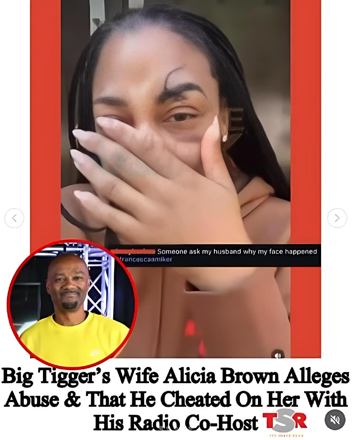 Big Tigger and wife Alicia Brown - via theshaderoom screenshot