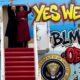 Donald Trump's Posting on Truth Social of the Obamas Boarding a Graffiti-Covered Air Force One