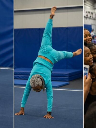 Elderly Black Woman Gymnast - via eurAI enhanced screenshot