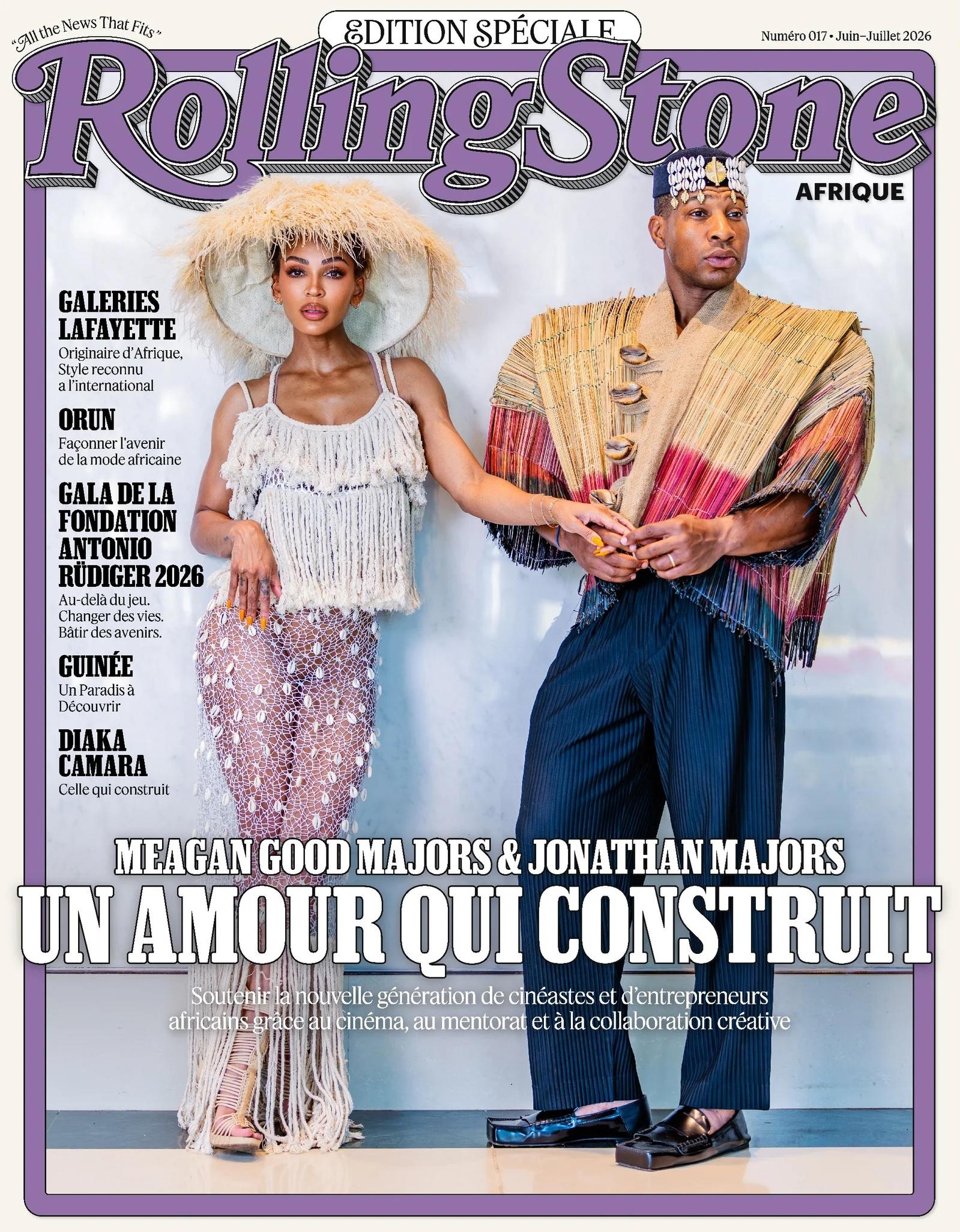Meagan Good and Jonathan Majors - RollingStone Africa cover