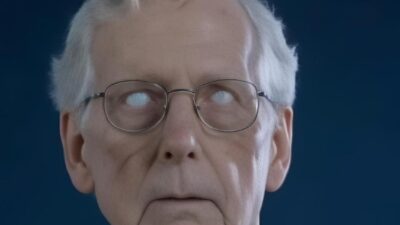 Mitch McConnell as a zombie doing 'Thriller' dance - via Instagram