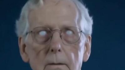 Mitch McConnell as a zombie doing 'Thriller' dance - via Instagram