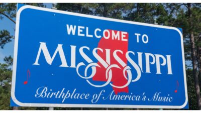 Welcome to Mississippi sign