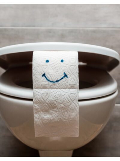 toilet bowl and toilet paper