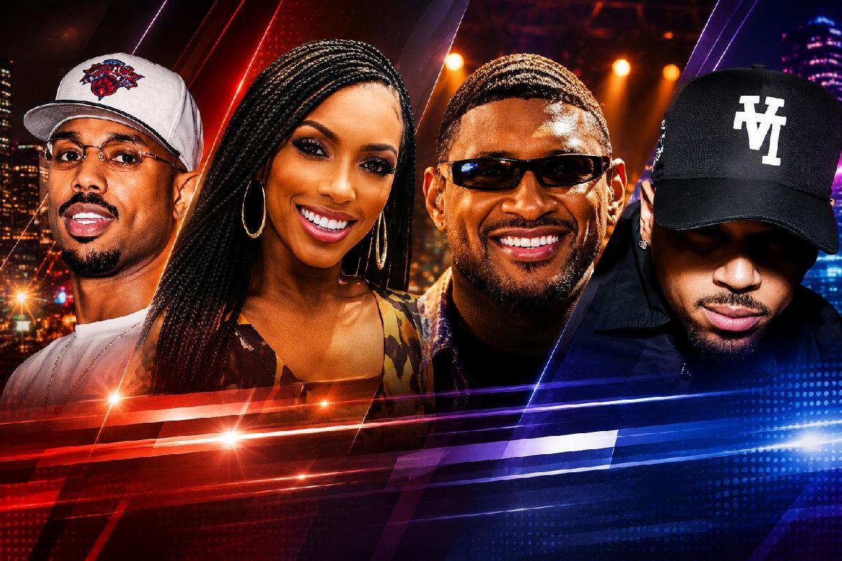 NewsBits - Michael B Jordan Porsha Williams Usher&Chris Brown