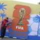 Ricky Richardson in front of the FIFA Fan Festival signage