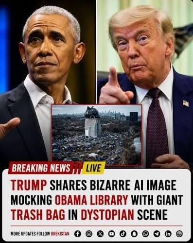 Trump Mocks Obama Library