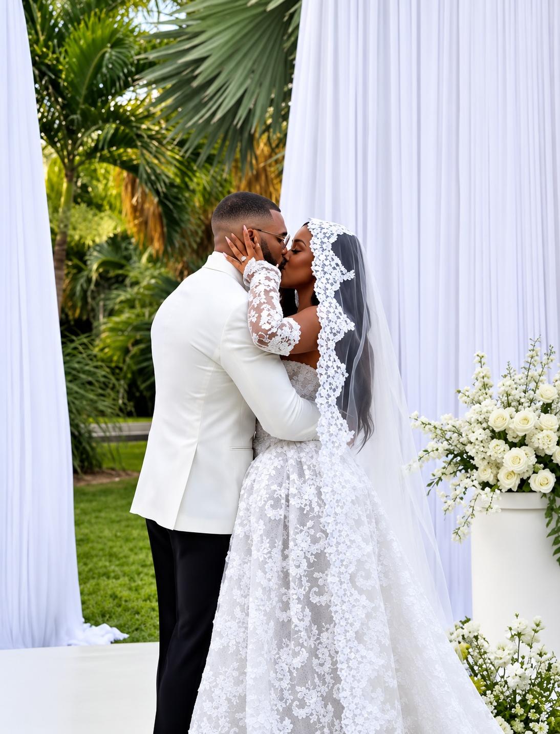 Tyler Lepley and Miracle Watts (wedding kiss) - screenshot