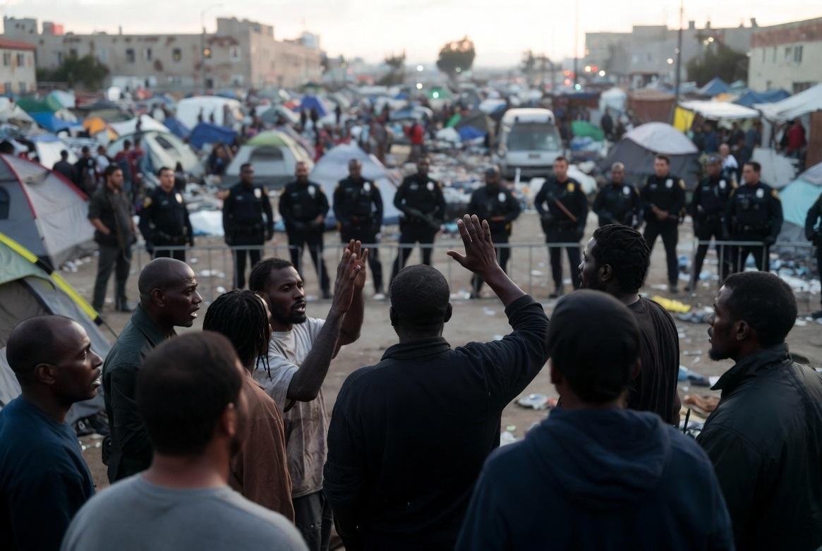 Vulnerable Black Residents Endure Skid Row Dangers - via eurAI