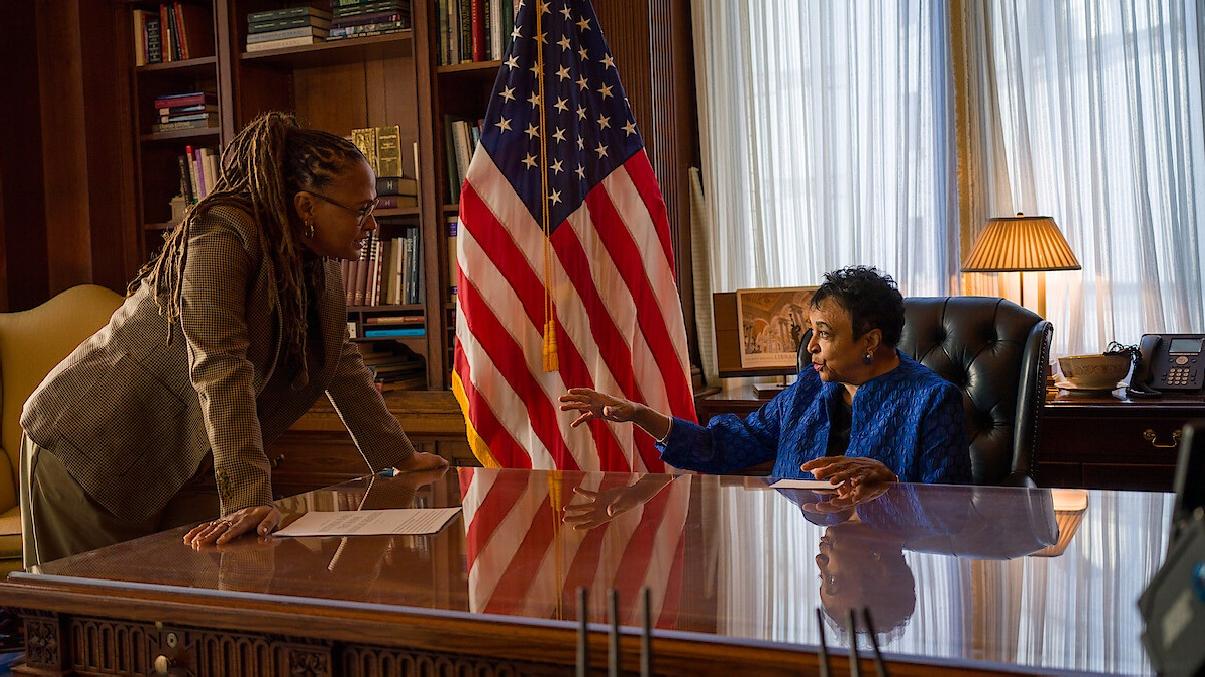 Ava DuVernay with Librarian of Congress Carla Hayden in Washington, DC - January 2025 - Paul Garnes-Netflix &copy; 2026