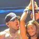 Chris Brown invites fan onstage - screenshot