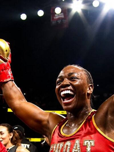 Claressa Shields (after beating Kaye Scott) - screenshot
