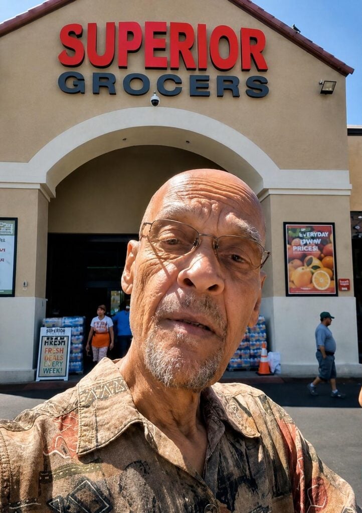 Earl Ofari Hutchinson (in front of Superior Grocers) - screenshot