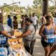 Gary (Indiana) residents receiving food and supplies during power outage relief effort - via eurAI