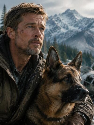 Man and dog (Brad Pitt and Odin) face the wilderness together - eurAI