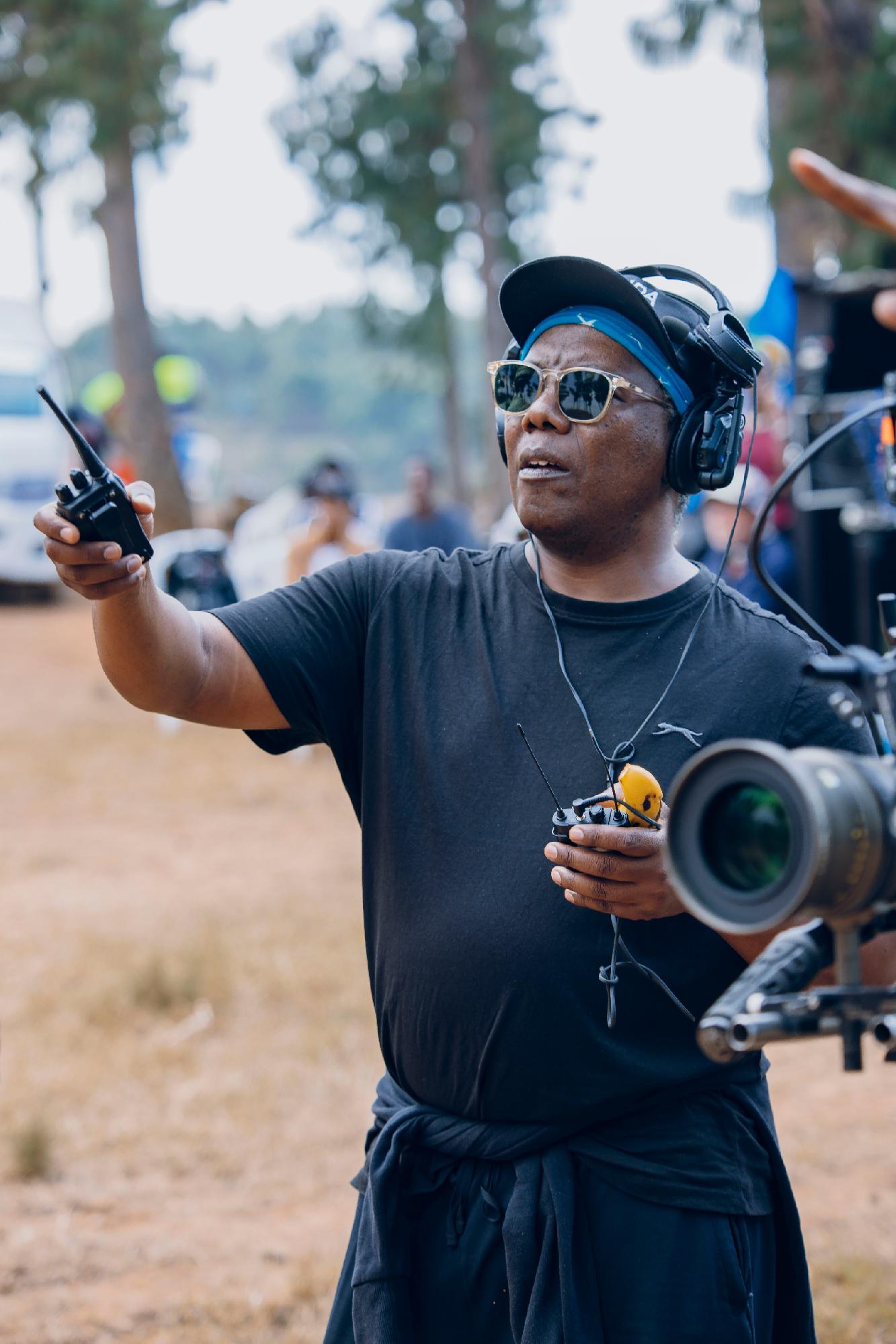 Mandla Dube on The Battle of Bisesero film set
