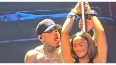 Chris Brown brought a fan on stage who previously dissed his baby mama Diamond on Social media
