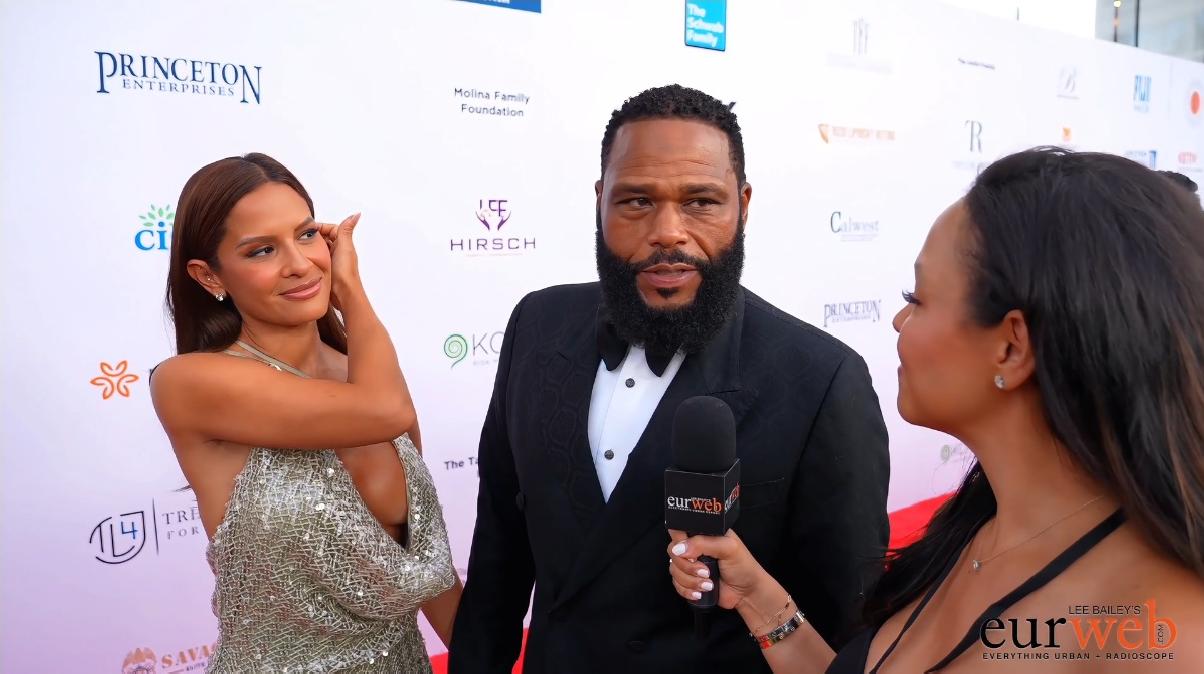 Rosci Diaz and Anthony Anderson at Pump Foundation gala - screenshot