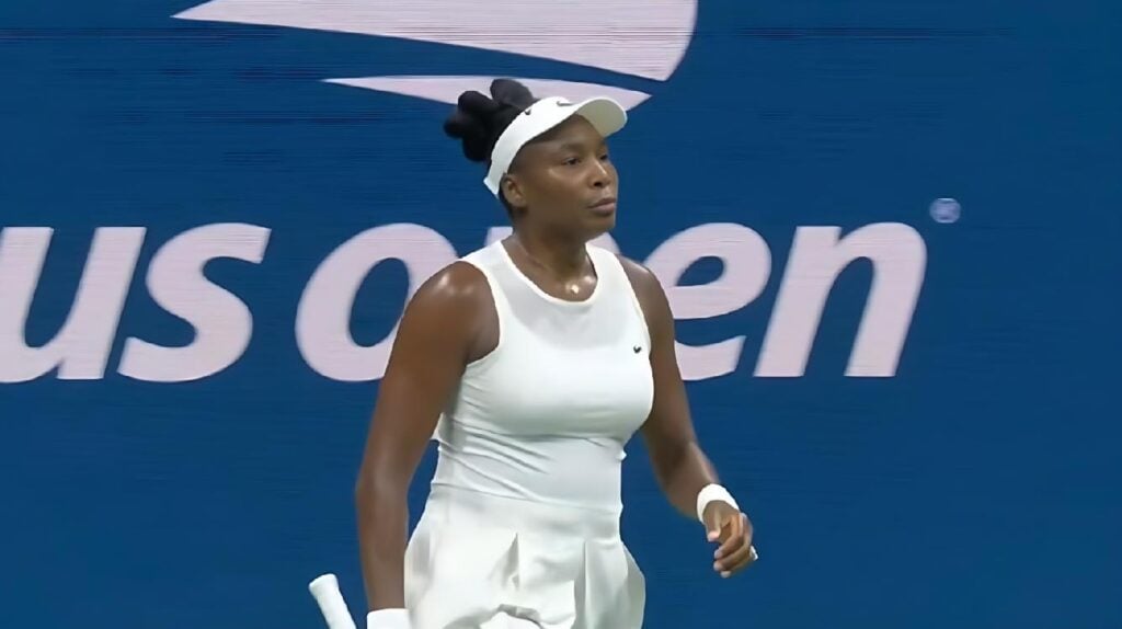 Venus Williams at 2026 US Open - screenshot