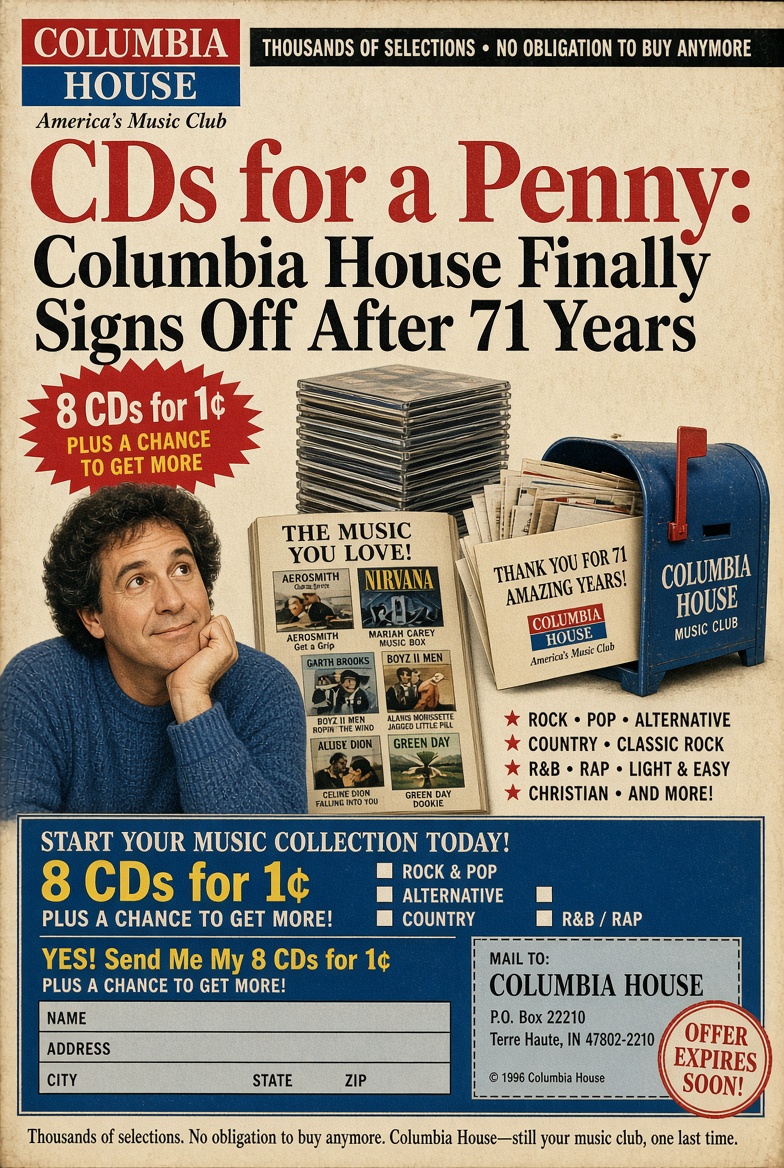 Columbia House Closing After 71 Years