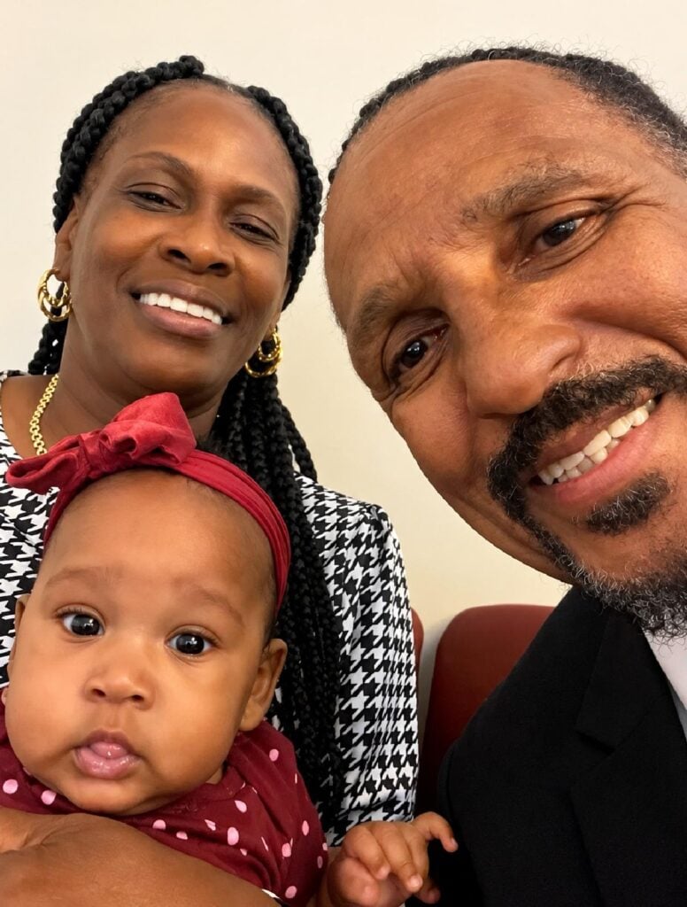 Baby Luna and grandparents Herman Johnson and Laura Lacy